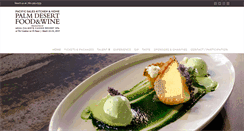 Desktop Screenshot of palmdesertfoodandwine.com