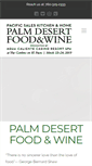 Mobile Screenshot of palmdesertfoodandwine.com